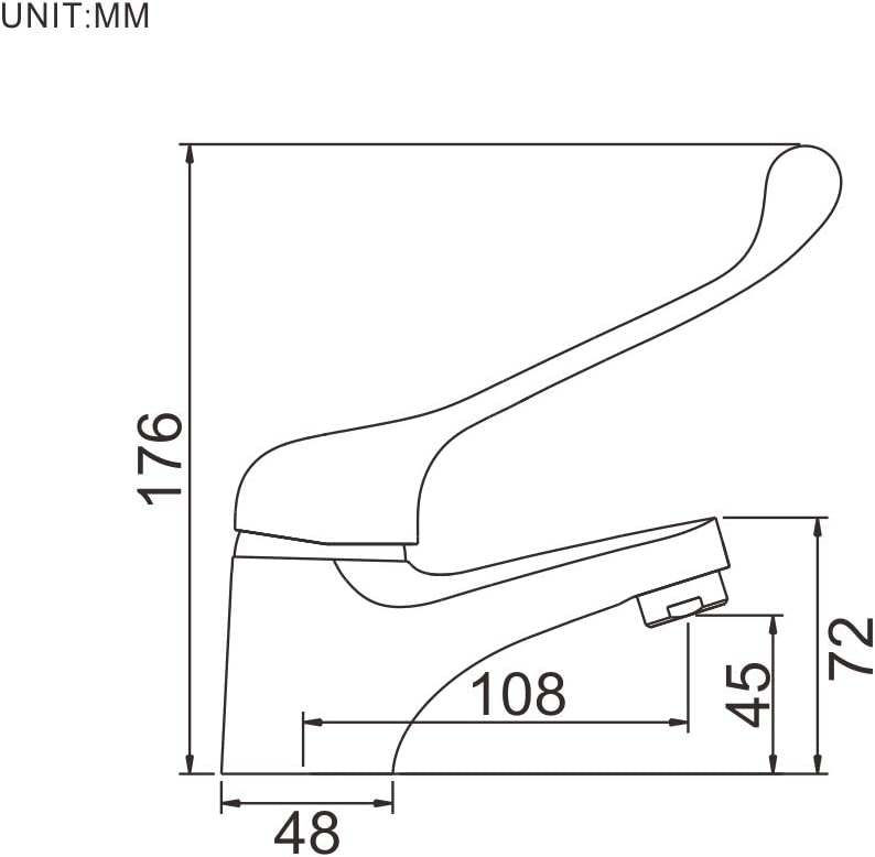 Baterie baie maner medical, Baterie chiuveta, cromata, IBERGRIF M11053 - imagine 2
