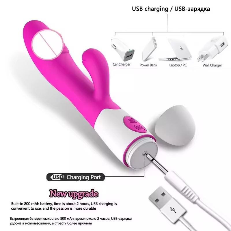 Vibrator Electric Vaginal Femei Punctul G, Jucarie Sexuala Orgasm, Idei de Cadou Tip: Vibratoar Iepuras Nume produs Dildo Vibrator Iepuras Culoare trandafir, negru, violet Jucării sexuale cu funcție de masaj feminin Greutate 150g Impermeabil 100% Vibrator stil Iepuras Dimensiune 19,2*3,2 cm Cuvinte cheie Vibrator punct G,Vibrator iepuras,jucării sexuale pentru femei 8