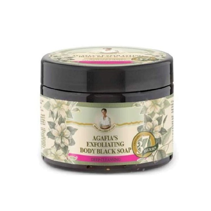 Sapun negru exfoliant pentru corp 300ml Bunica Agafia