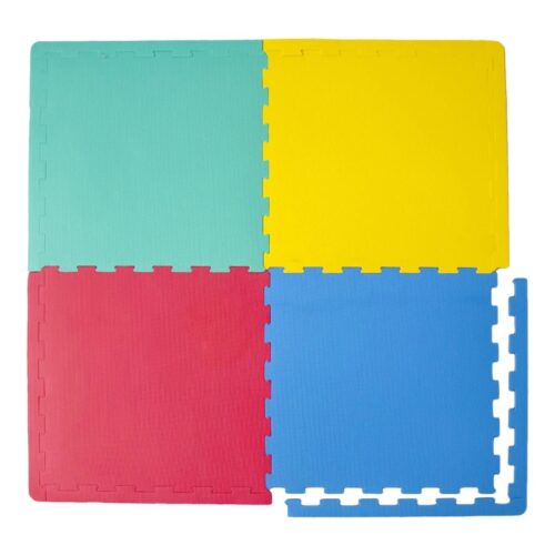 Set 4 bucati de Covoare Puzzle Colorat pentru Copii, 63x63cm, prezentat