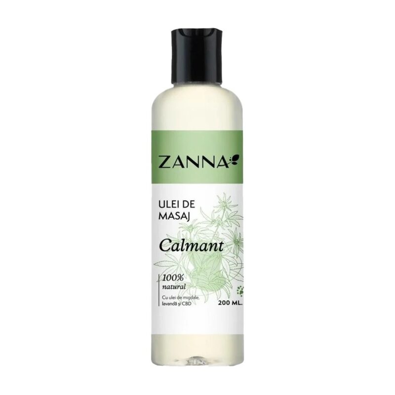 Ulei de masaj calmant cu CBD si lavanda 200ml, Zanna