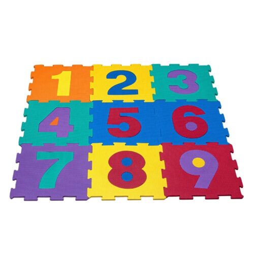 Set de 9 Bucăți Covor Puzzle cu Cifre pentru Copii, 31.5 x 31.5 cm 1