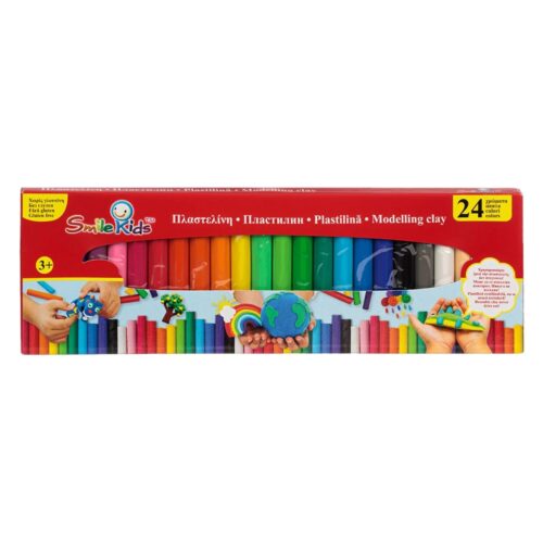 Set de Plastilina in Cutie cu 24 de Diferite Culori, 500 grame