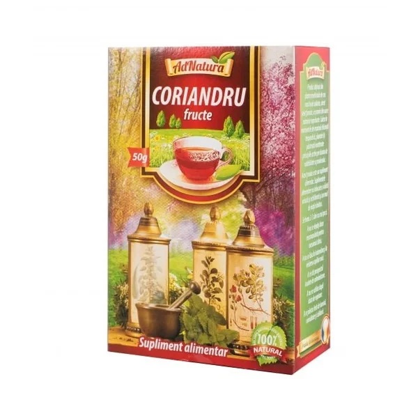 Ceai din Coriandru Fructe, 50 grame, AdNatura Adserv