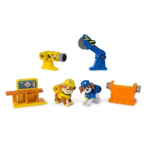 Set cu 2 Catelusi Paw Patrol si 4 Unelte de Culori Diferite