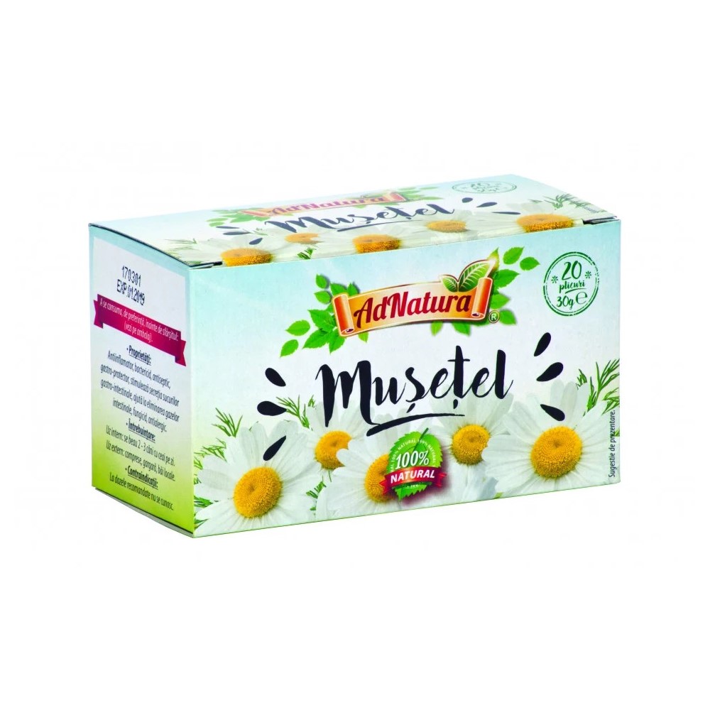 Ceai de Musetel, 20 pliculete, Adnatura Adeserv