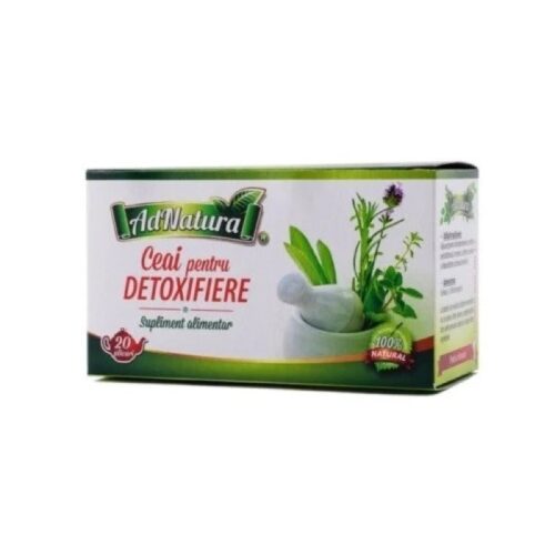 Ceai pentru detoxifiere, 20 pliculete, AdNatura Adserv
