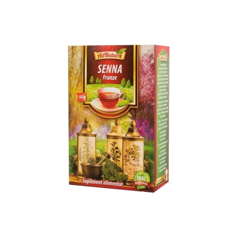 Ceai senna frunze, 50 grame, AdNatura Adserv