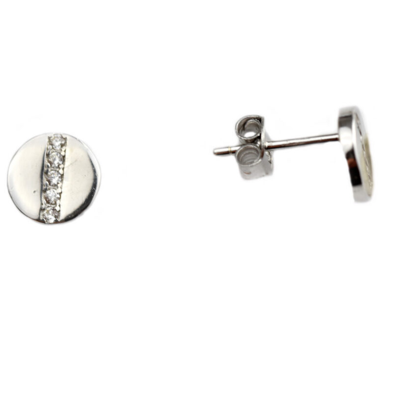 Cercei argint rodiat rotunzi DA135