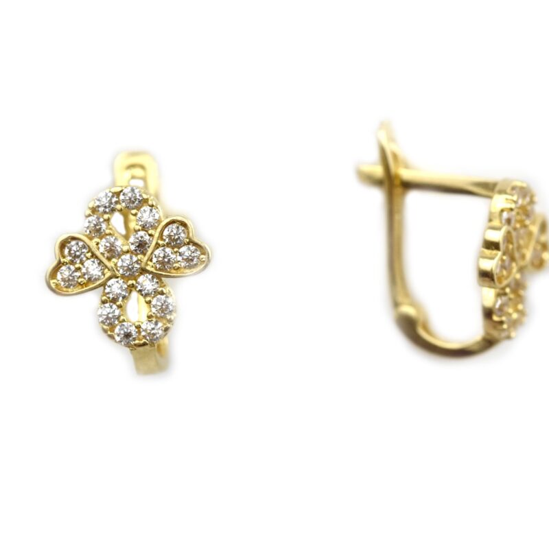 Cercei aur copii cu infinit si inimioare DA18