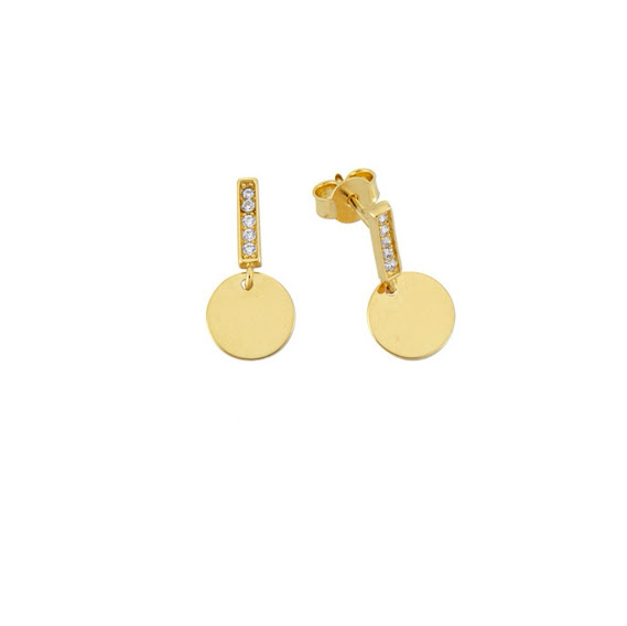 Cercei aur galben cu banut DA525