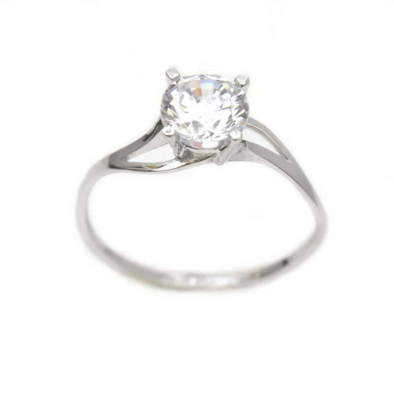 Inel de logodna aur alb cu zirconia DA292