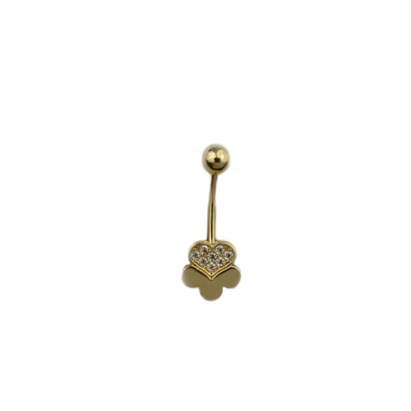 Piercing aur galben buric trifoi DA499