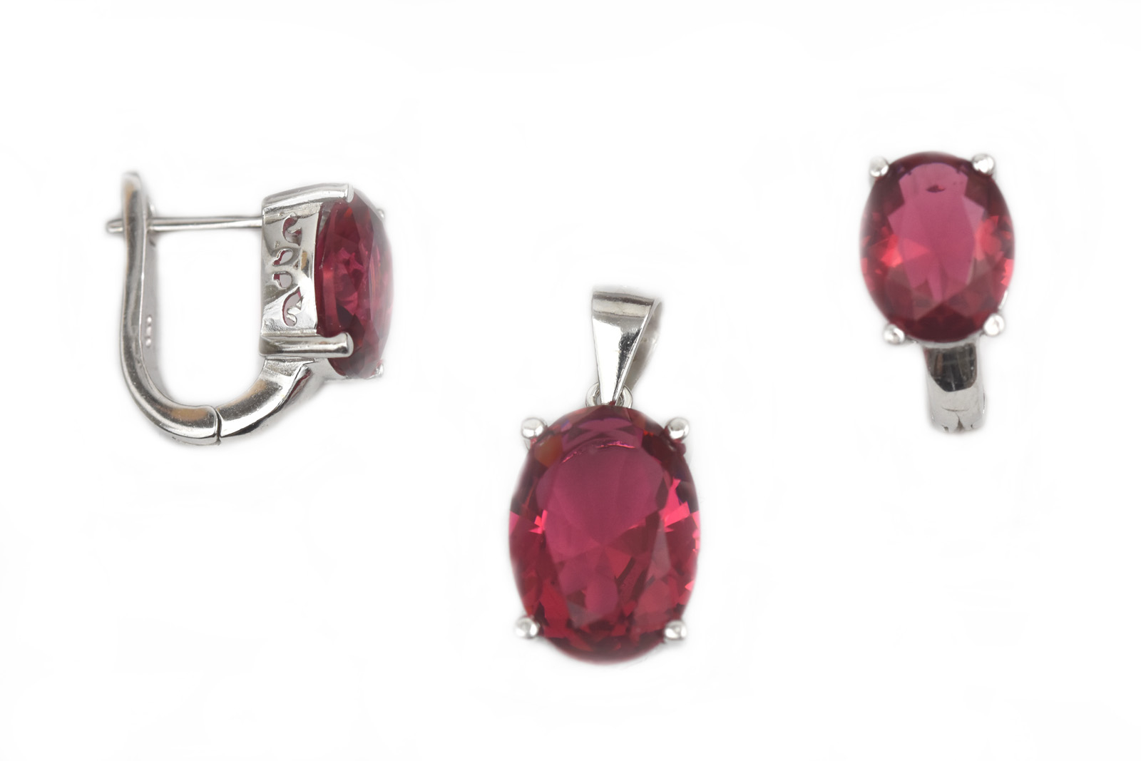 Set argint rodiat cu zirconia ciclam DA163