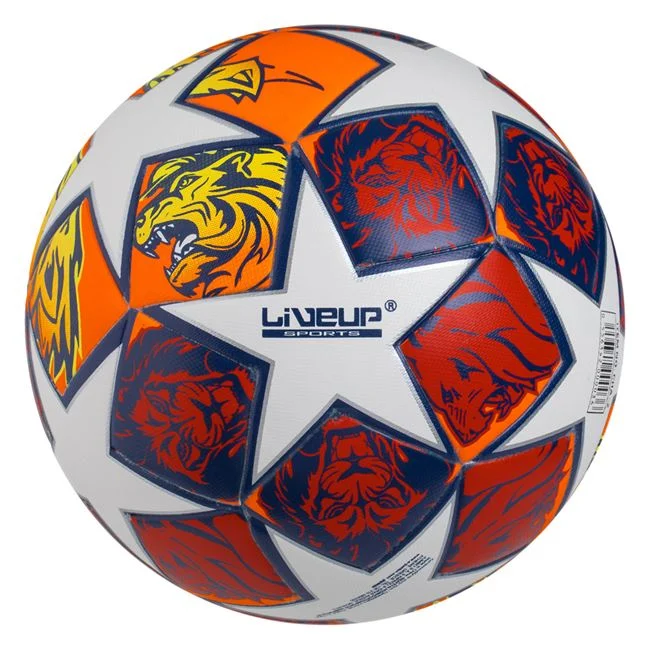 Minge de Fotbal Numarul 5, Design Tiger, Culoare Albă