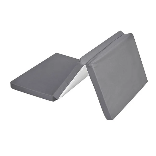 Saltea Pliabila pentru Patut Copii, Gri si Maro, 118x59x5 cm