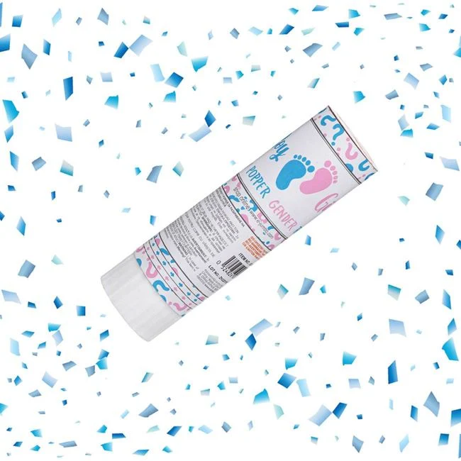 Tun cu Confetti Albastre din Hârtie