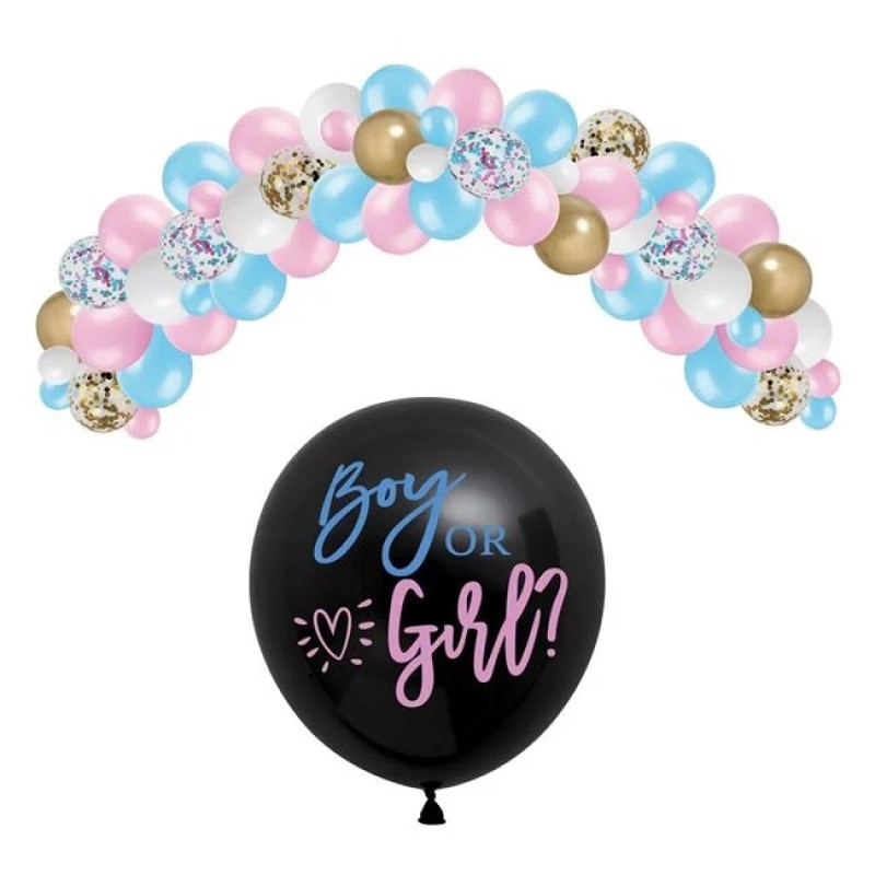 Set Baloane cu Confeti Colorat pentru Petrecerea Bebelusului 60buc