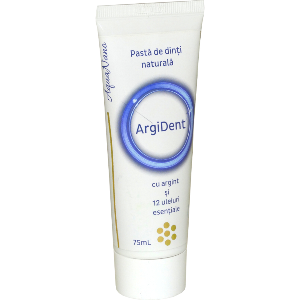 Pasta de Dinti Argident, Argint Coloidal si Uleiuri Esentiale, Aquanano 75ml, Aghoras