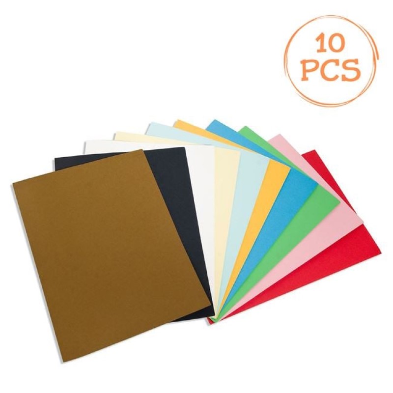 Set 10 Cartoane Colorate 25x35 cm, 220 gsm, Culori Asortate