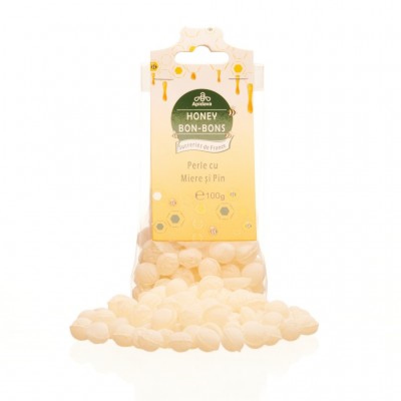 Bomboane Perle cu Miere si Pin 100g, Apidava