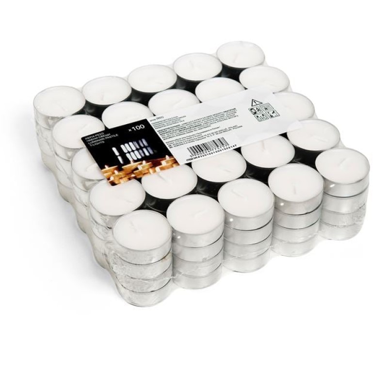 Lumanari Albe Tip Pastila 3.5x1.5cm 100buc