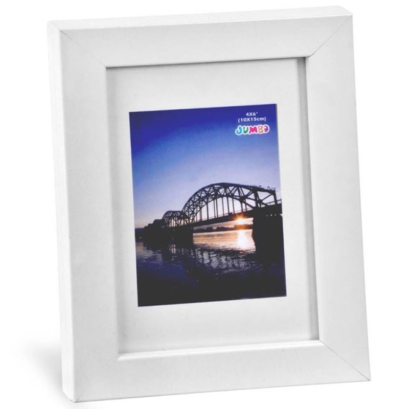 Rama Foto Alba Decorativa din MDF 10x15cm