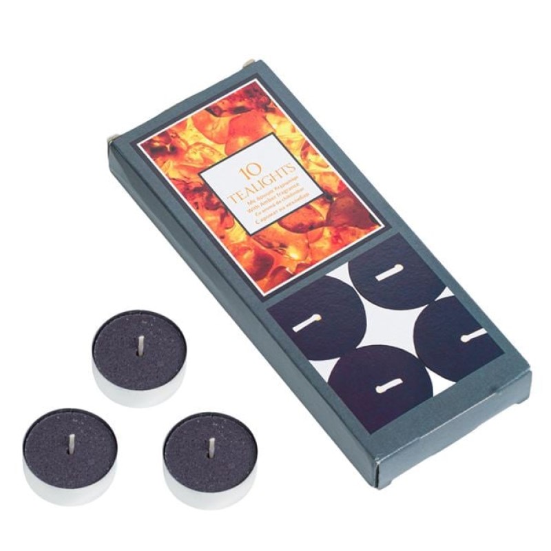 Lumanari Tip Pastila Parfumate Negre Chihlimbar 03.5x1.5cm 10buc