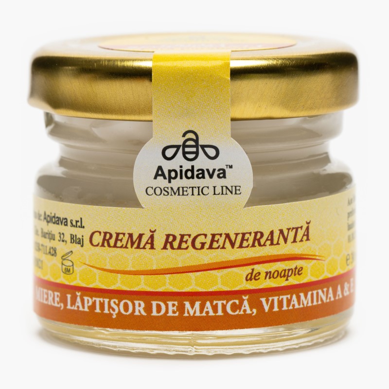 Cremă Regenerantă de Noapte cu Miere, Lăptișor de Matcă și Vitamina A si E, 30ml