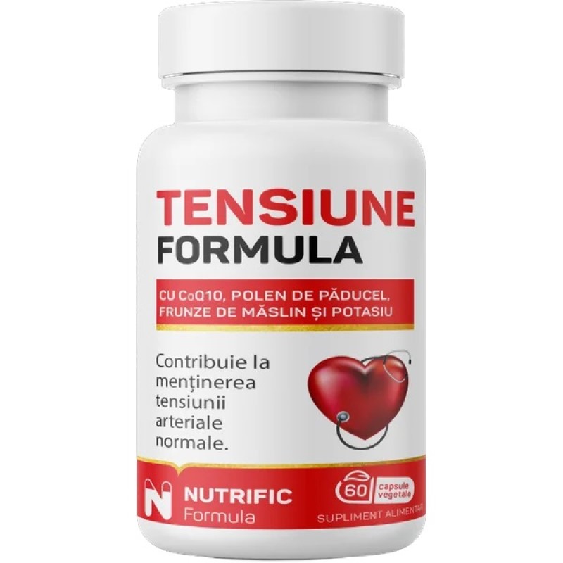 Tensiune Formula cu Polen si Coenzima Q10, 60Caps Vegetale, Nutrific