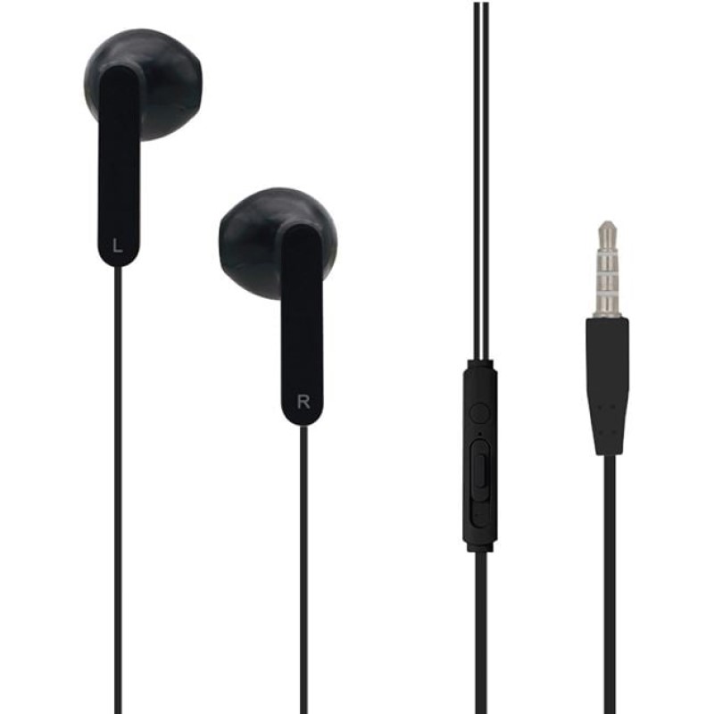 Casti Audio Handsfree Negre cu Microfon si Volum Reglabil i-JMB