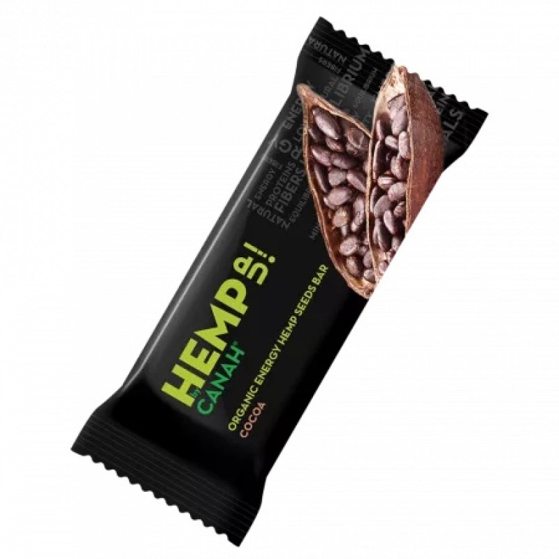 Baton cu Seminte de Canepa si Cacao, 48gr, Canah