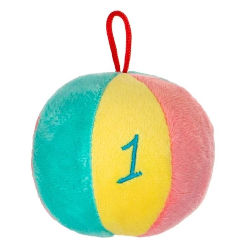 Jucarie Zornaitoare de Plus pentru Bebelusi, Minge 7cm