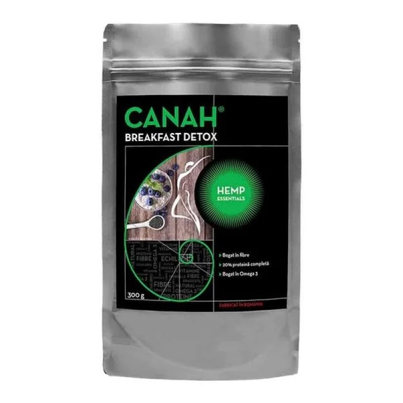 Fibre din Seminte de Canepa Eco Breakfast Detox, 300g, Canah