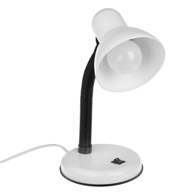 Lampa Alba Perlata cu Bec de 3W pentru Birou Diametru x Inaltime 14x35cm