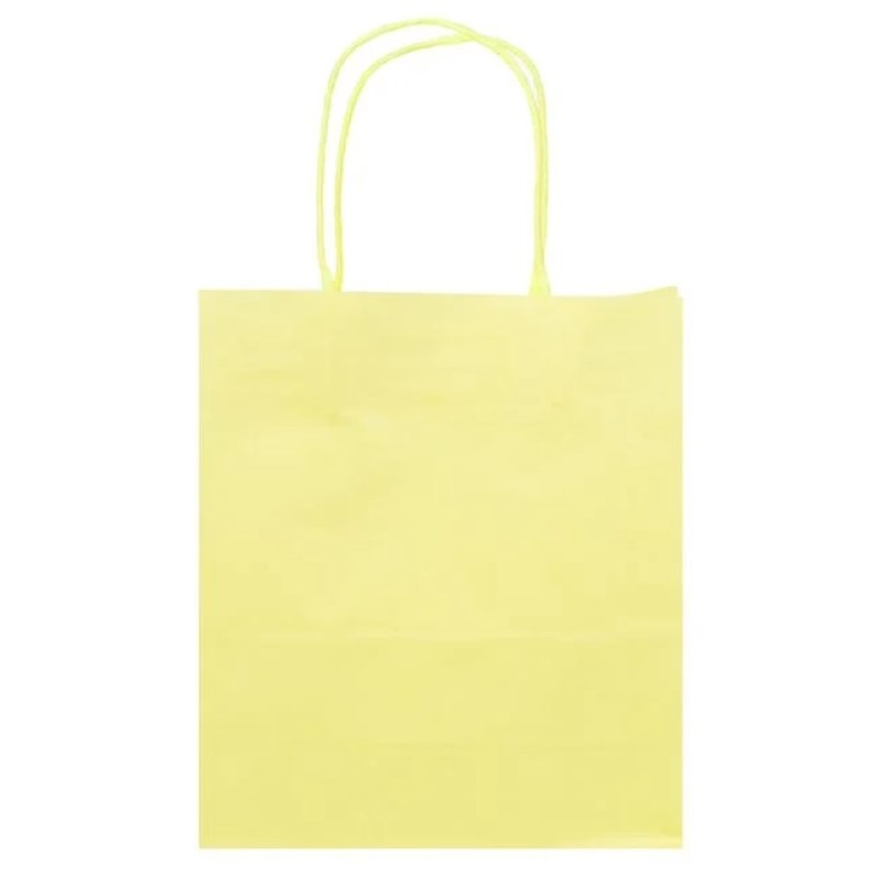 Punga de Cadou din Hartie Kraft, in Culoare Galbena, Model Capybara, 18x8x20cm