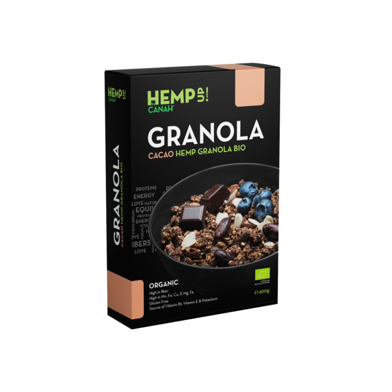 Granola Bio Cacao Hemp, 400 gr, Canah