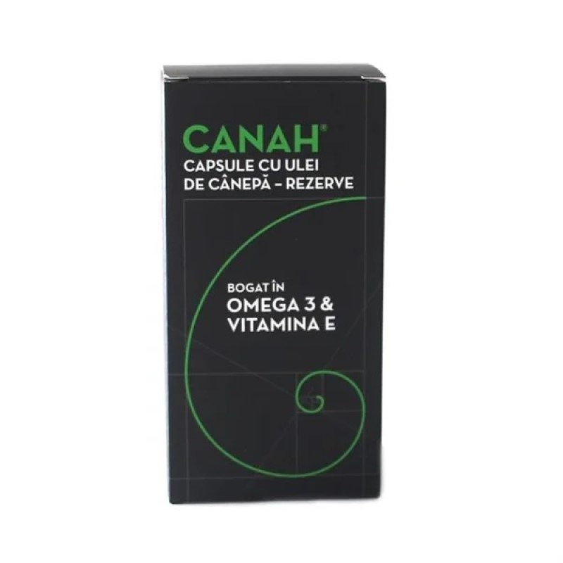 Rezerve Capsule cu Ulei de Canepa, 90 bucati, Canah