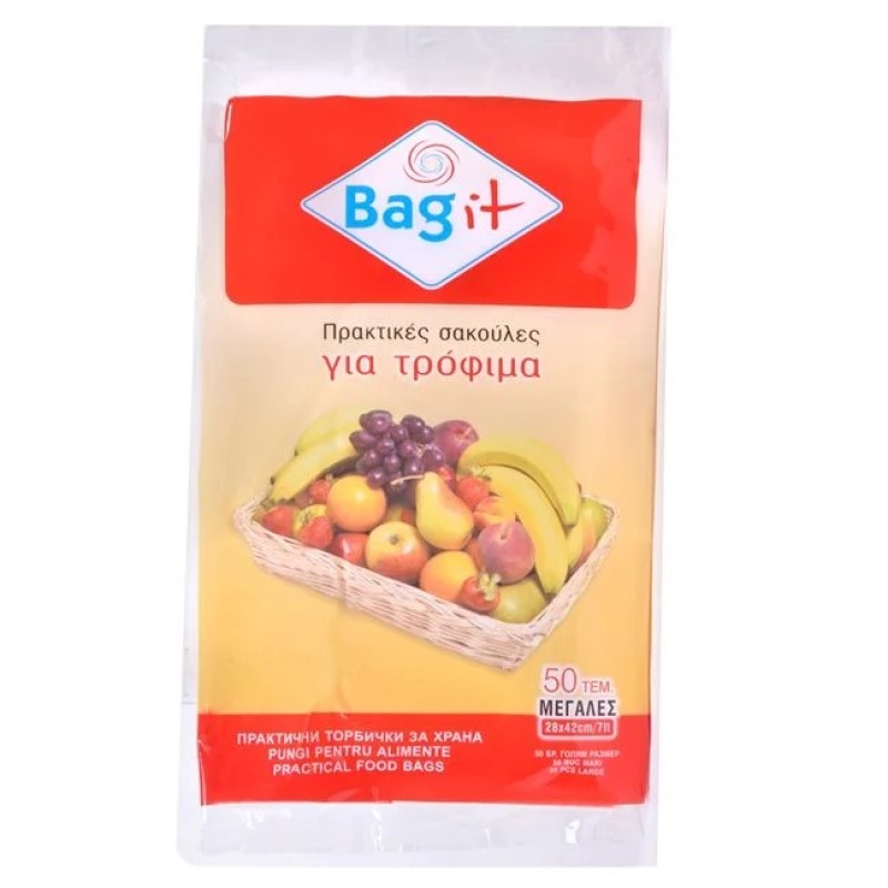 Pungi Mijlocii pentru Alimente 28x42cm Mari 50 bucati