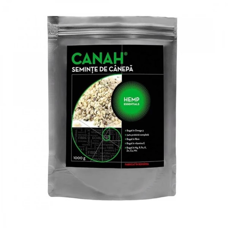 Seminte decorticate de canepa, 1000gr Canah