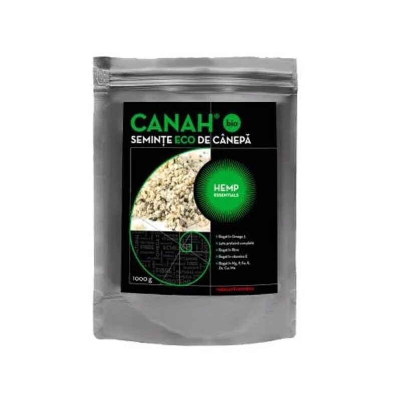 SEMINTE DECORTICATE DE CANEPA ECO 1000gr CANAH