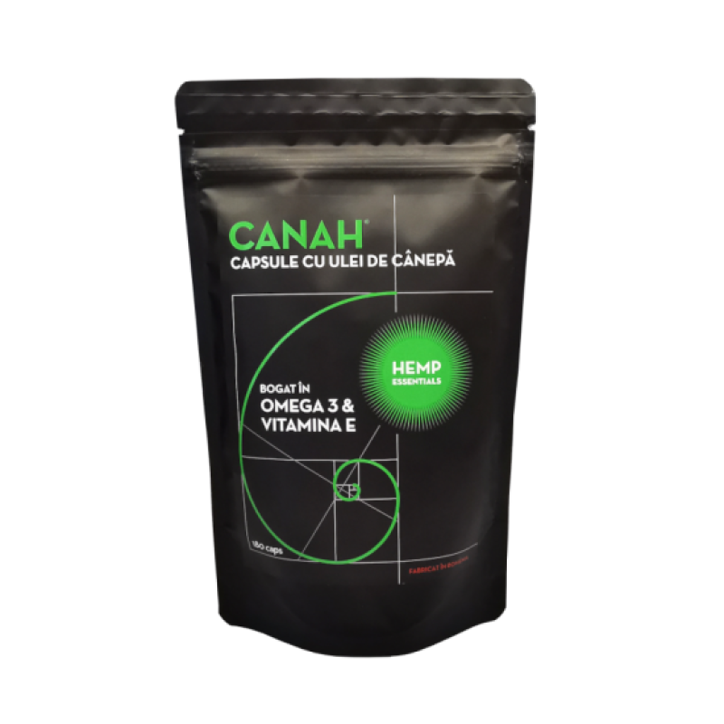 Capsule cu Ulei de Canepa, 180 capsule, Canah