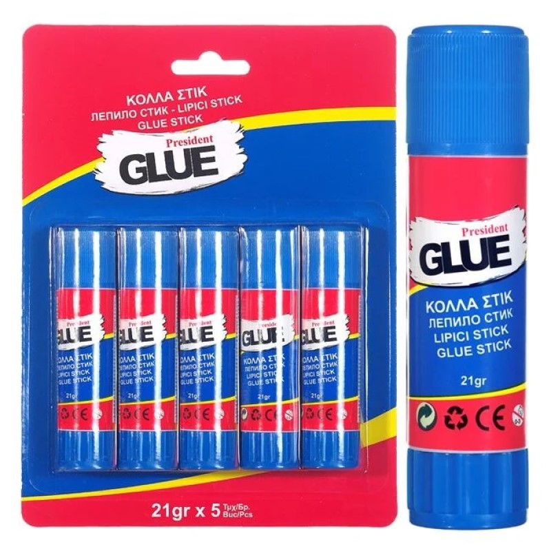 Set Lipici pentru Creatii sub Forma de Stick President 21gr 5buc