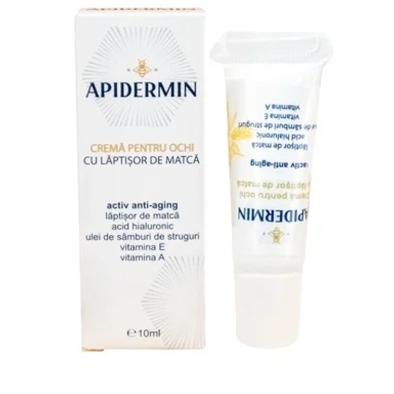 Crema pentru Ochi complex Anti-aging Apidermin, 10 ml, Complex Apicol